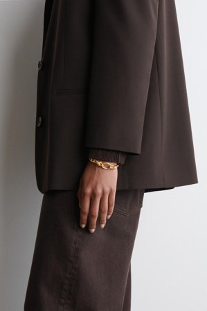 COS Femme Bracelet Chaîne Asymétrique in Bronze