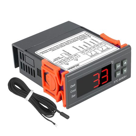Digital temperaturregulator STC-8080a+ køleskabs termostat til køleskab automatisk afrimning med Ntc sensor probe 220v