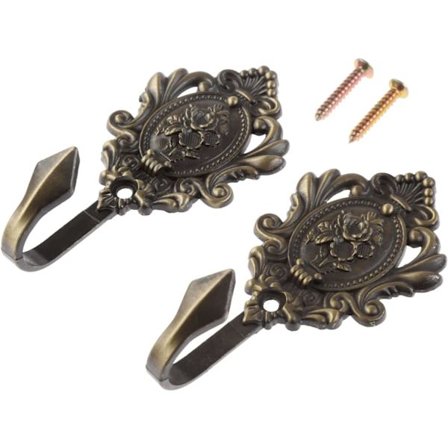 Seinän koukut Kuvioitu Kaiverrettu Vintage Verho Vaatteet Avain Koukku Pronssi