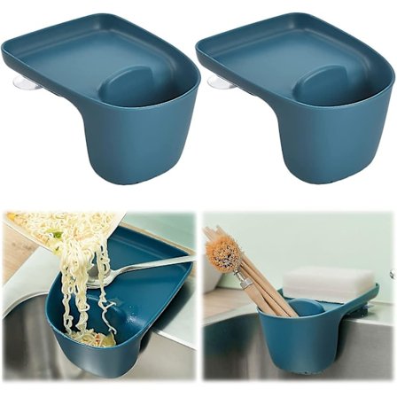 2 stk Selvklebende Vaskesvamp Holder Kjøkken Svamp Holder