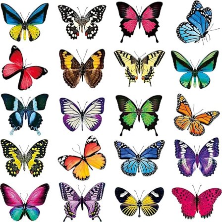 {ca}Store sommerfugl-vinduesdekorationer til at forhindre fuglekollisioner på vinduesglas Ikke-klæbende vinyl-sommerfugldekaler (40)