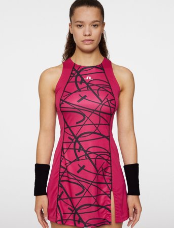 J. Lindeberg Maddy Printed Dress - Red - S