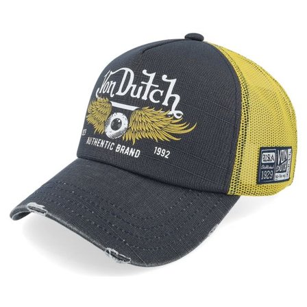Von Dutch - Lila trucker Keps - Crew Yellow/Navy A-Frame Trucker @ Hatstore