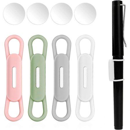 Magnetisk Penneholder, 4 stk. Silikone Justerbar Penneholder til Skrivebord, Køleskab, Whiteboards, Kontorskrivebordstilbehør Penneholder Multicolor