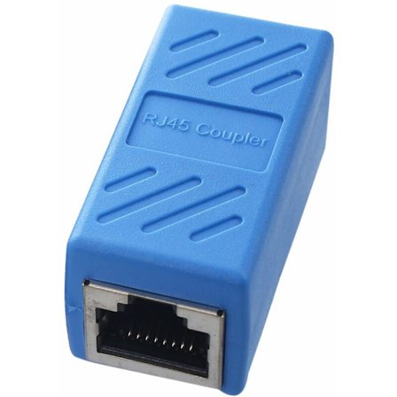 RJ45 - Skärmad koppling för Cat7 / Cat6 / Cat5E / Cat5 Ethernet-kabel förlängningskontakt - till , Blå - 2-pack