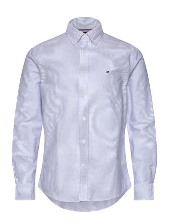 Heritage Oxford Stripe Rf Shirt Tops Shirts Casual Blue Tommy Hilfiger