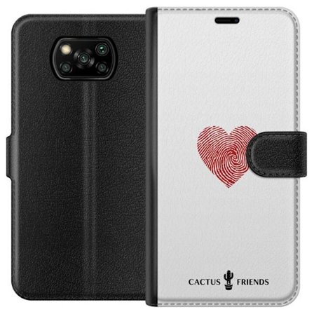 Yhteensopiva Lompakkokotelo Xiaomi Xiaomi Poco X3 NFC Cactus and Friends - Fingerprint Love