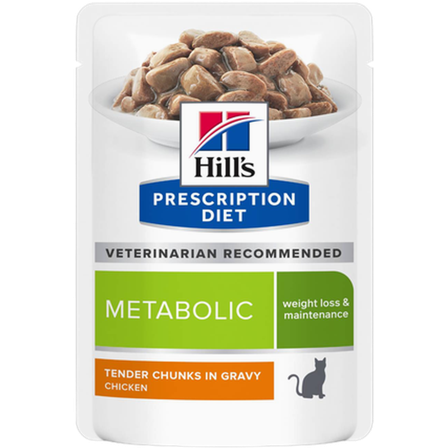 Hill's Prescription Diet Feline - Metabolic Weight Chicken Pouch 12x85g - Katt - Kattefôr & kattemat - Veterinærfôr for katt - ZOO.no