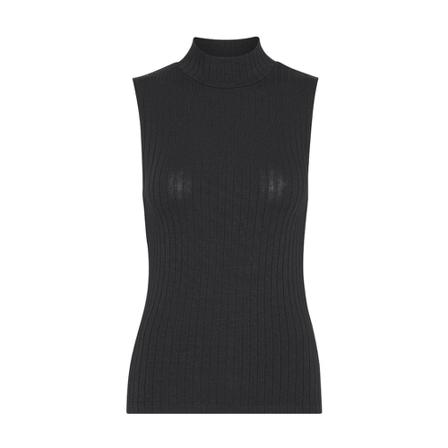 Basic Apparel Zinnia T-Neck Sort, Dame Rullekraver