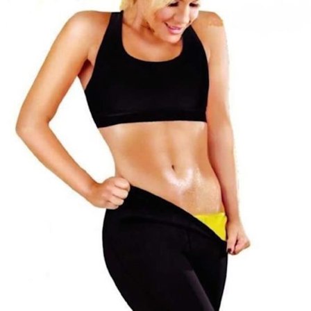 Sukkahousut Urheilu - Laihdutus - Neopreeni Musta Keltainen - Koko S - Saunavaikutus - Nainen