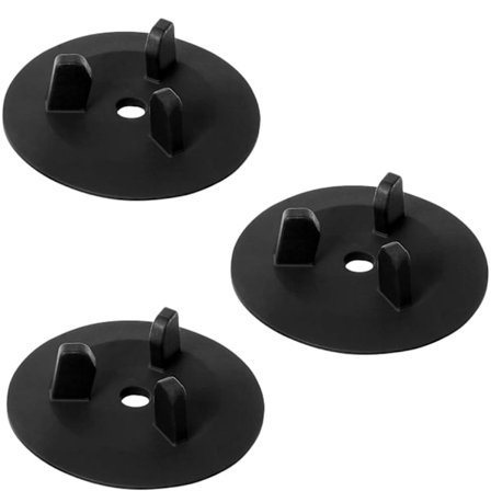 Klo, 55 mm bundprop pakninger, gummikurvsi, skrue på kurv, bundprop pakninger - Sort 3 stk.