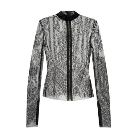 Balmain Lace top Sort, Dame
