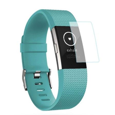 Fitbit Charge 2 kellolle pehmeä silikooni muovinen näyttö suojakalvo - Transparentti Transparent