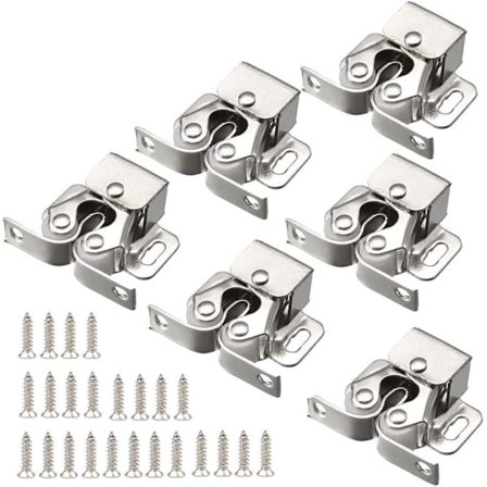 12 stk. (sølv) dørrullestop dobbelt rullelås dobbelt rulle