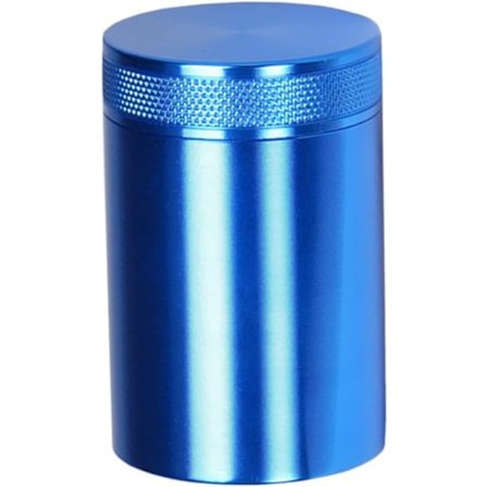 Aluminiumlegering Te-burk, Metallbehållare För Kaffe Te Godis Förvaring Löst Blad Te Burk Behållare blå 68*45mm