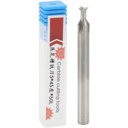 5 mm hårdmetallfräs med svalstjärt, 4 skärande egg, industriell höghastighetsborr, 5 x 45° x 50L