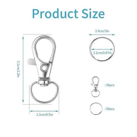 Nøkkelringkroker med nøkkelringer Metall Svivel Hummerlås