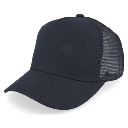 Beechfield - Svart trucker Keps - Kids Black/Black Trucker @ Hatstore