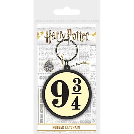 Harry Potter Platform 9 3/4 Gummiring Nyckelring One Size Svart/Gul