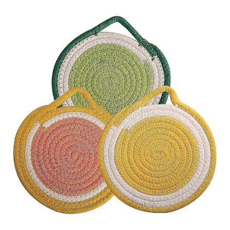 100 % bomullsunderlägg för varma grytor (set med 7)