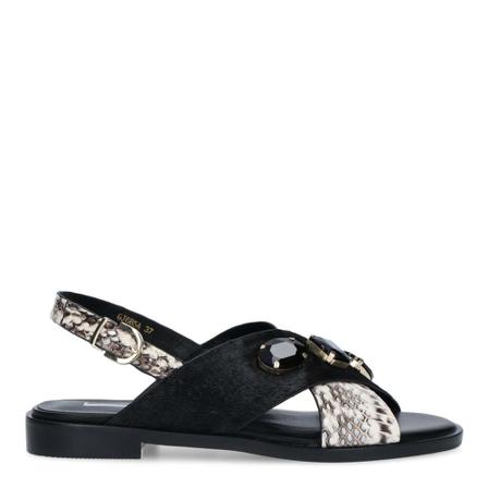 Jeannot, Flat Sandals Czarny, Kobieta, Rozmiar: 37 EU