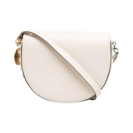 Stella McCartney, Frayme Small Flap Shoulder Bag Biały, Kobieta, Rozmiar: ONE Size
