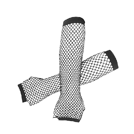 1 Pari Sormettomia Verkko-Käsineitä Joustavat Mukavat Naisten Sormettomat Verkkokäsineet Juhliin Musta