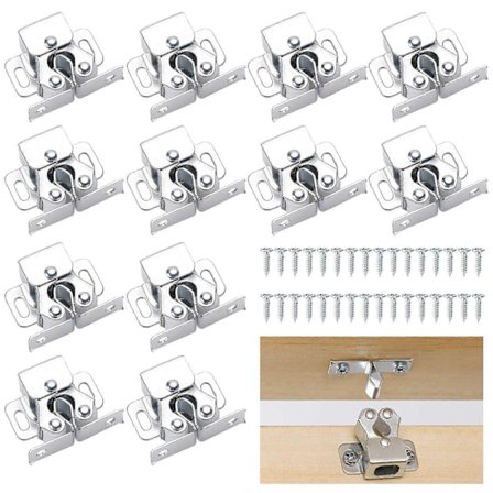 Pakkaus, jossa 12 kaksoisrullalukkoa, kaapin oven salpa, kaapin oven lukko, ruostumattomasta teräksestä valmistettujen ovien lukot, oven lukot 2024THO