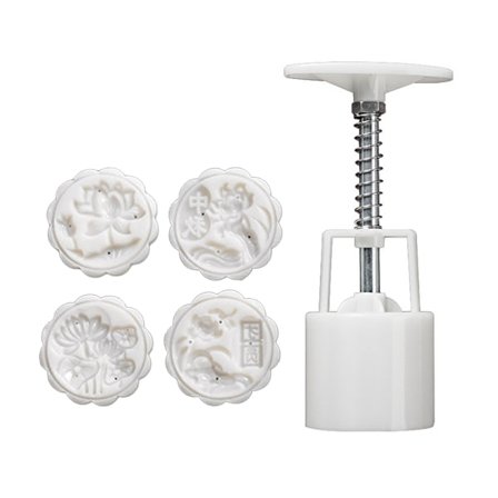 50/75 g Mooncake Form 4/6 stämplar Cookie Cutter Handpress Gröna bönor kakbakelse