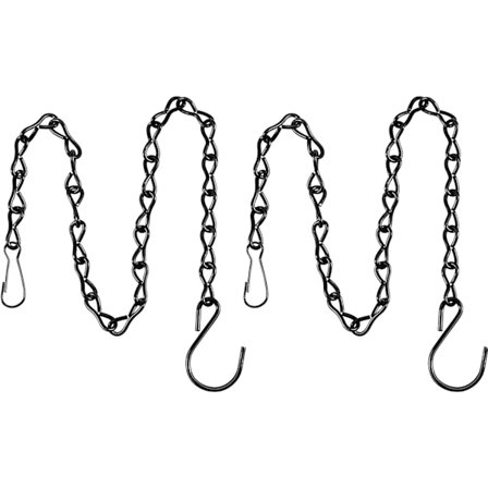 2-pakke hengekjetting for fuglematere, plantepotter, lykter og mer