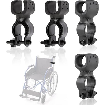 Kuuma tarjous edulliseen hintaan! 4 kpl Kainalosauvan pidike, kävelykepin pidike, pyörätuolin lisävarusteet 2,2–3 cm:n putkille, pyörätuolin 