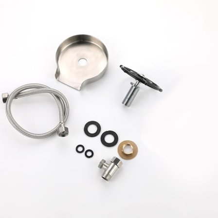 Højtryks vask glas skyller rustfrit stål automatisk tryk hane kop vaskemaskine til hjem cafe bar med 60cm slange 1/2 tee ventil