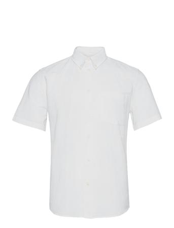 Michael Oxford Shirt Ss Lyhythihainen Paita Valkoinen Wood Wood