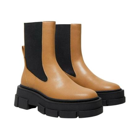 Mango Track sole contrast ankle Støvler Brun, Dame, Størrelse: 35 EU