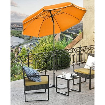 Rootz Parasol - Haveparasol - Sammenklappelig haveparasol - Udendørs parasol - Haveparasol - Parasol - Parasol - Paraply Parasol - Orange