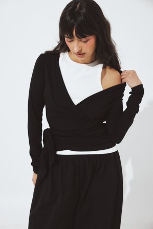 NA-KD Haut style ballerines à enfiler - - Noir - XS (EU 32)