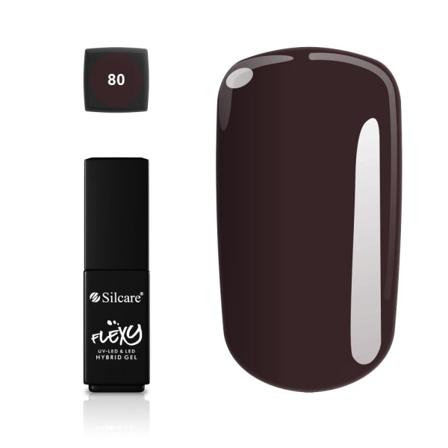 Silcare - Flexy - Hybrid Gel - Color: 80 - 4,5 Gram Mörkbrun