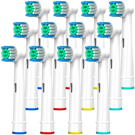 Ersättningsborsthuvuden Kompatibla med Braun Oral B Elektriska Laddbara Tandborstar, 12-pack med Hygieniska Skydd