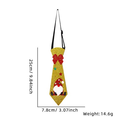 Julklapp för barn Tecknad slips Smycken Julfest Dekoration Snögubbe Älg Icke-knutande Filt Slips
