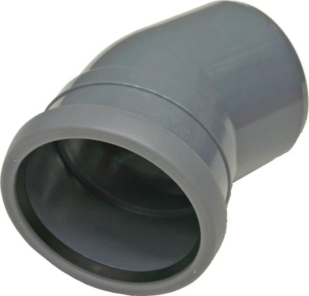 Pipelife 170323 Bøjning med 1 ærme, 30° 50 mm, Indendørs afløb