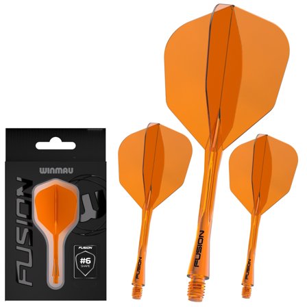 Fusion Integrierter Flight & Shaft #6 Transparent Orange Kurz Mittelstufe