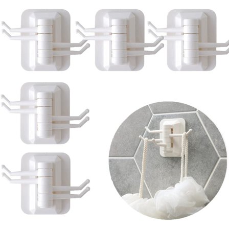 5-pack Hemma-klisterkrokar Slagfri Kreativa 180° Vikbara Mu