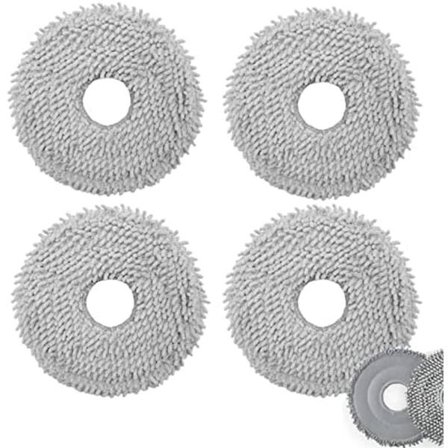 13 cm 4-pak Støvsuger Udskiftningsdele, Vaskbare og Genanvendelige Moppepuder