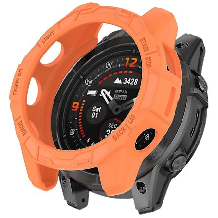 TPU Klokkeveske for Garmin Epix Pro (gen 2) 47mm/fenix 7 Pro/fenix 7, Anti-ripe Hul Deksel (FMY)