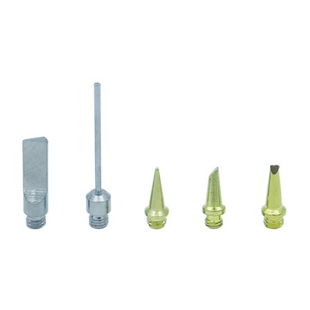 5 Delar Gaslödkolvspetsar Set för HS-1115K Svetsverktyg Svetstips Hållbara Munstycken Metallmaterial