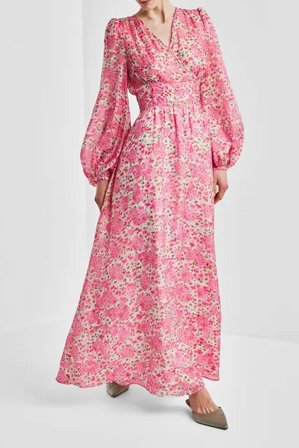 Cupro Tieband Gown Summerfield XS