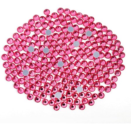 600 st Ros Hotfix Strass Stenar för Hantverk, SS30, 6.3-6.5mm Rose_sai