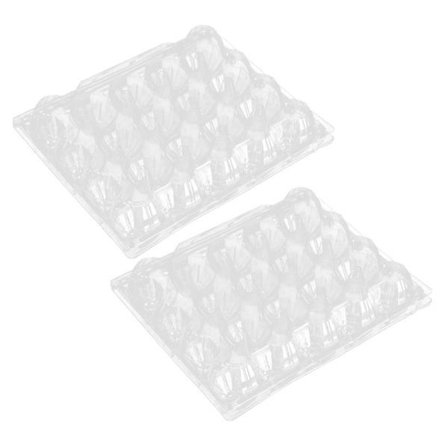 10 stk 20 Ruter Bærbar Eggbrett Transparent Plast Egg Holder Egg Carrier Emballasjeboks