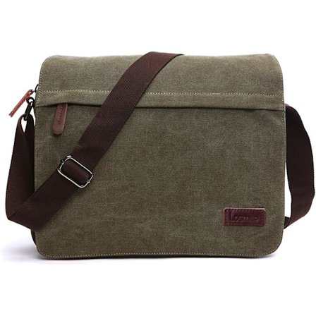 Axelväska herr, crossbody-väska i canvas, 13,3 tums laptopväska, messenger bag