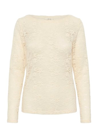 Cringe Lace Blouse Cream Cream